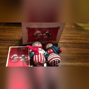 Hallmark Keepsake Snowman Ornaments Set S'mittens 2003